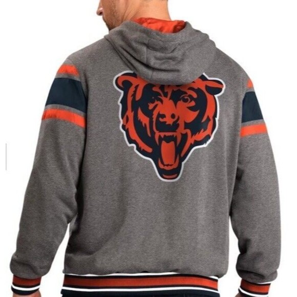 Men's Chicago Bears G-III Extreme Full Back Reversible Hoodie Full-Zip Jacket XL - Picture 1 of 7